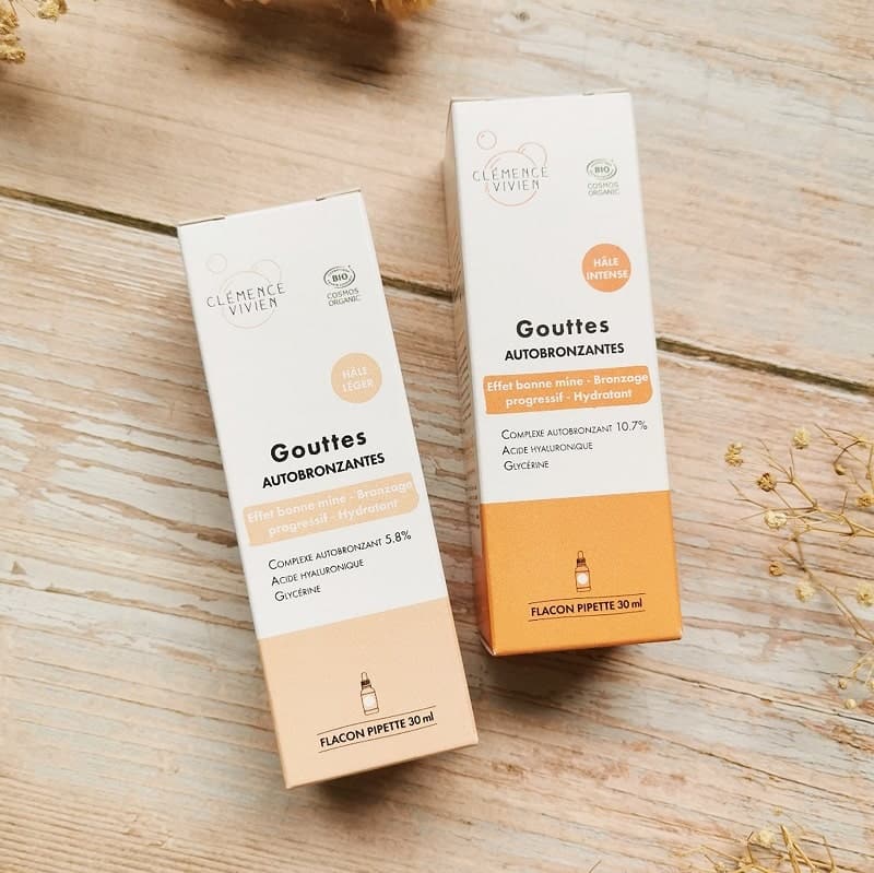 Gouttes auto-bronzantes BIO (hâle léger ou intense) | Clémence & Vivien – Image 3