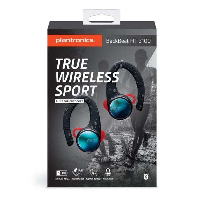 PLANTRONICS BackBeat FIT 3100 Ecouteurs Sport Bluetooth True Wireless – Noir – Image 3