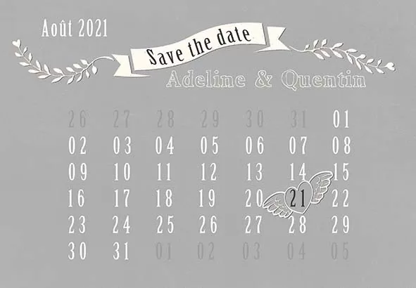 Save the date de mariage modèle Barbara – Image 3