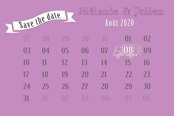 Save the date de mariage modèle Barbara – Image 5