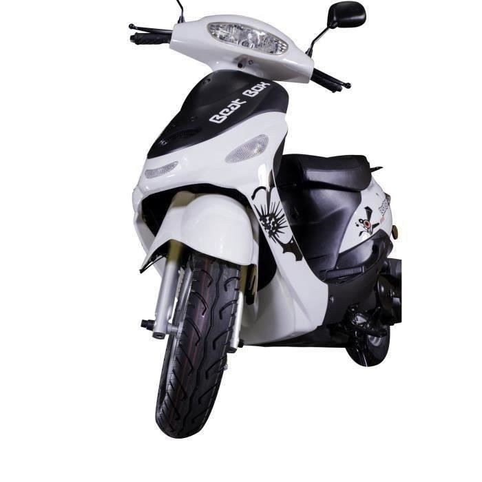 Scooter 50cc 4 temps à injection TAOTAO – CY50T-6 – SIV inclus (carte grise) – Coloris blanc et noir – EURO4 – Image 4