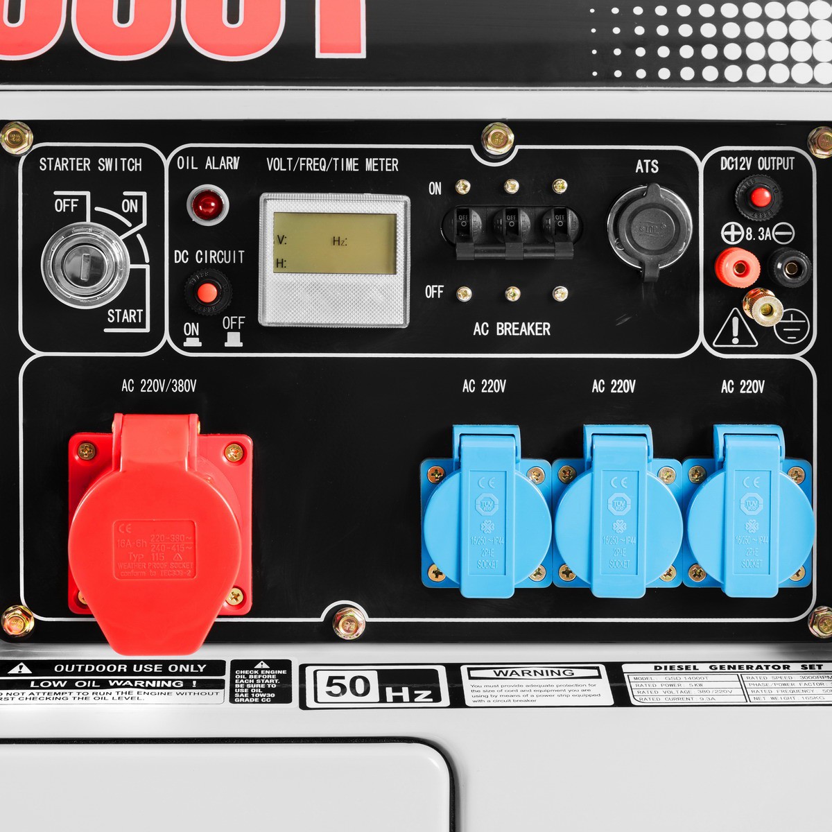 Groupe électrogène silencieux 6000W diesel 380v triphasé – Image 5