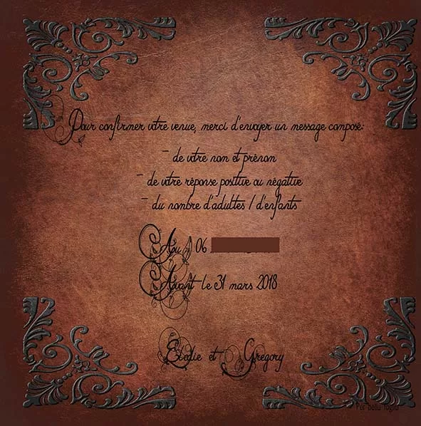 Faire-part de mariage modèle Claire – Image 4