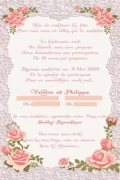 Faire-part de mariage modèle Cindy – Image 4